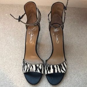 Zebra print heels
